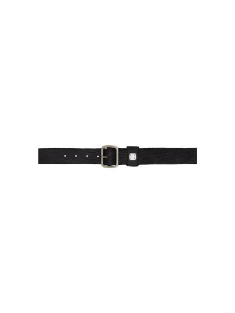 Guidi Black Leather Belt