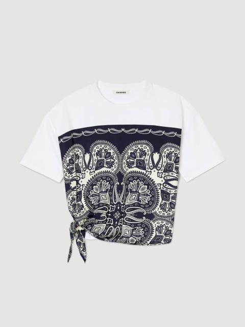 Sandro SCARF PRINT T-SHIRT