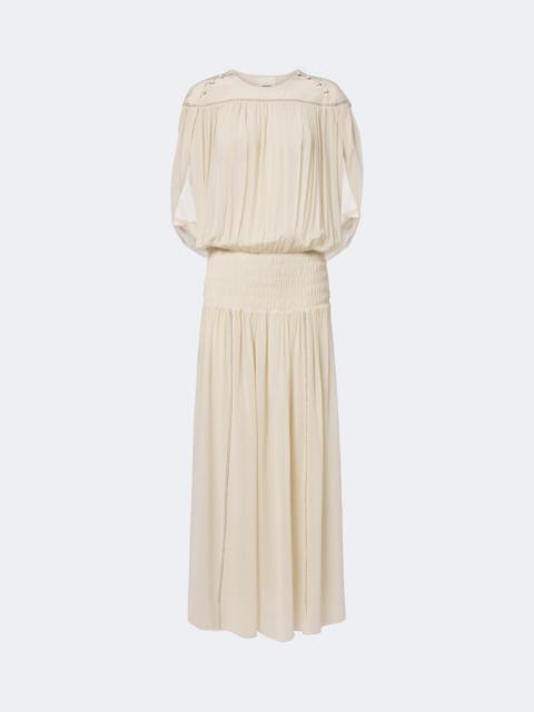 Isabel Marant Nesrine beaded shirred silk maxi dress