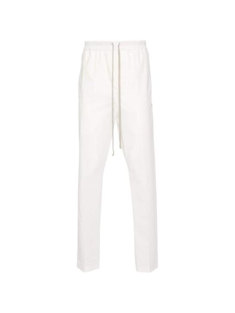 tapered-leg cotton trousers