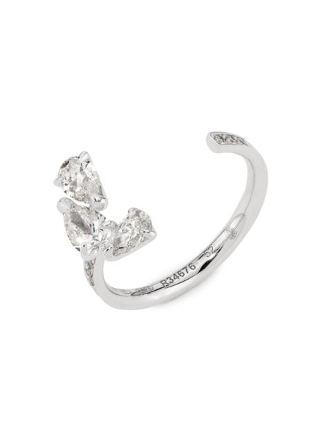 REPOSSI Women's Serti Sur Vide 18K White Gold & 0.82 TCW Diamond Cuff Ring - White Gold