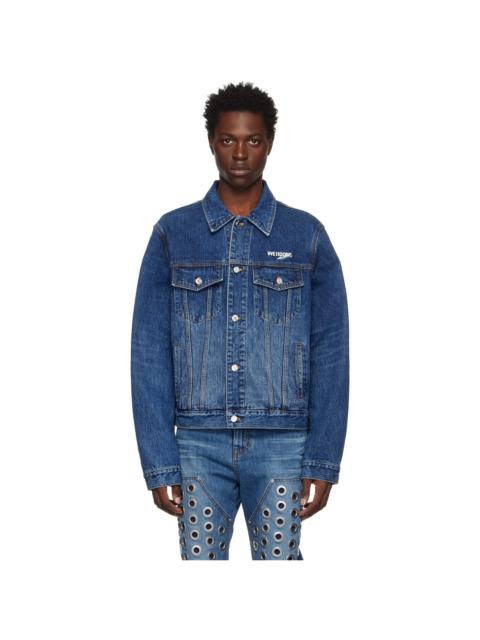 We11done Blue Faded Denim Jacket