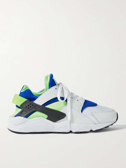 Air Huarache Leather and Rubber-Trimmed Neoprene Sneakers