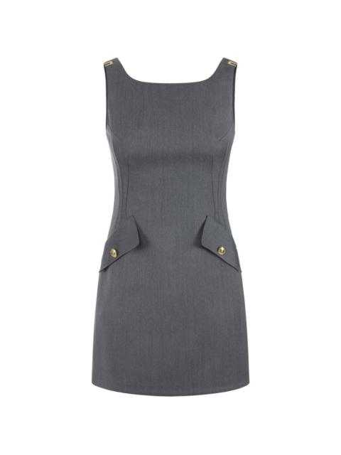 ELISABETTA FRANCHI mini dress in cool wool fabric with logo details