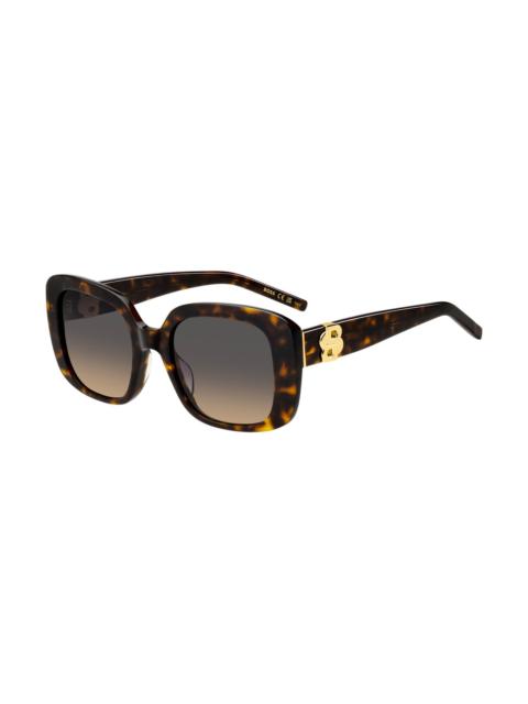 BOSS HAVANA-ACETATE SUNGLASSES WITH GOLD-TONE DOUBLE B MONOGRAM