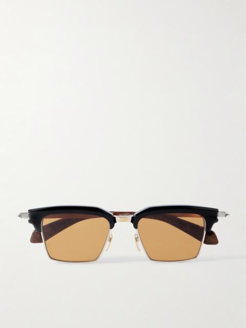 JACQUES MARIE MAGE Alin D-frame Gold-tone, Titanium And Acetate Sunglasses