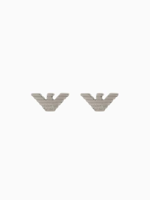 EMPORIO ARMANI STAINLESS STEEL STUD EARRINGS