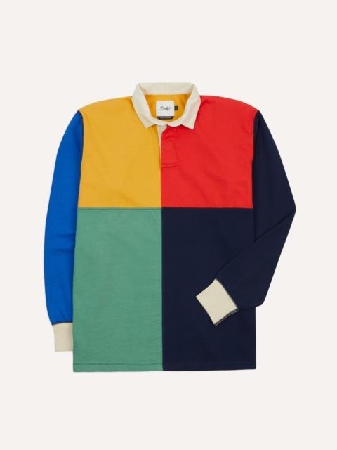 Drake's Multi Panelled Cotton Rugby Shirt
