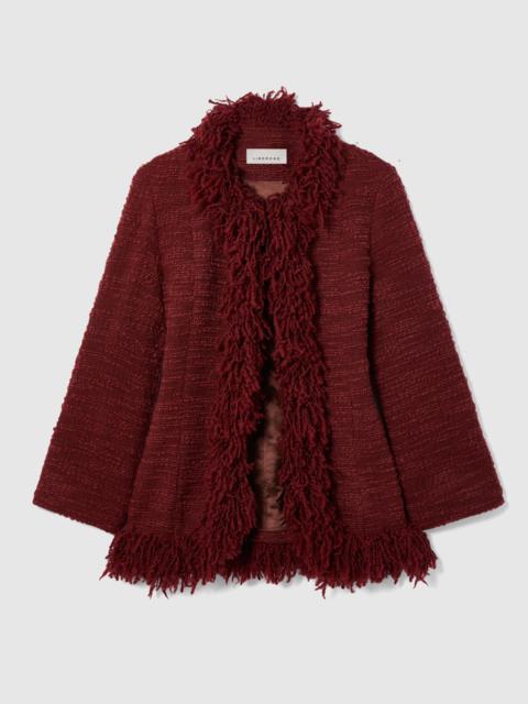 LIBEROWE PRE-ORDER/ BURGUNDY FRINGE BANKER JACKET