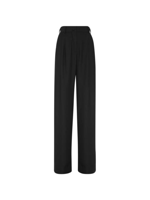 high-waisted wide-leg trousers