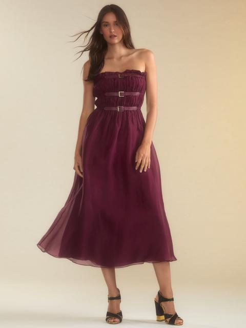 CYNTHIA ROWLEY Buckle Up Silk Organza Dress