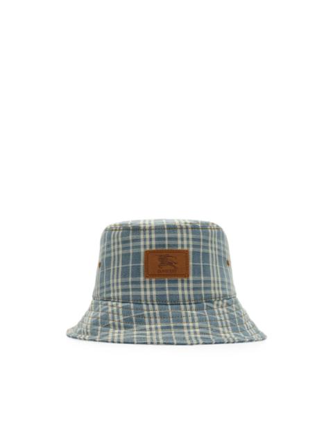 Burberry Check denim bucket hat