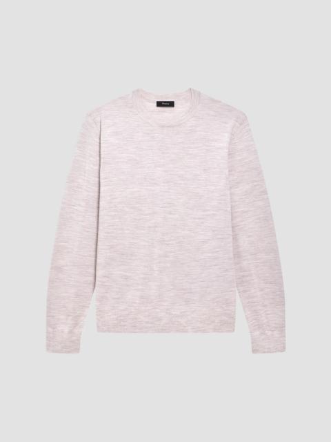 Theory Men's Wool Crewneck Sweater - Light Melange Brown