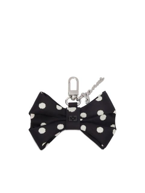 GANNI polka dot-bow keyring
