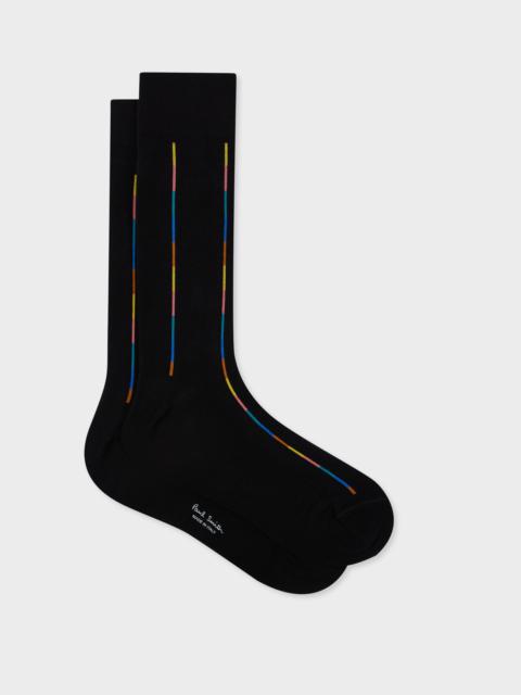 Black Thin 'Artist Stripe' Socks