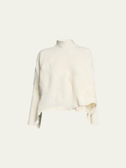 ISSEY MIYAKE Kone Kone Asymmetric Knit Sweater