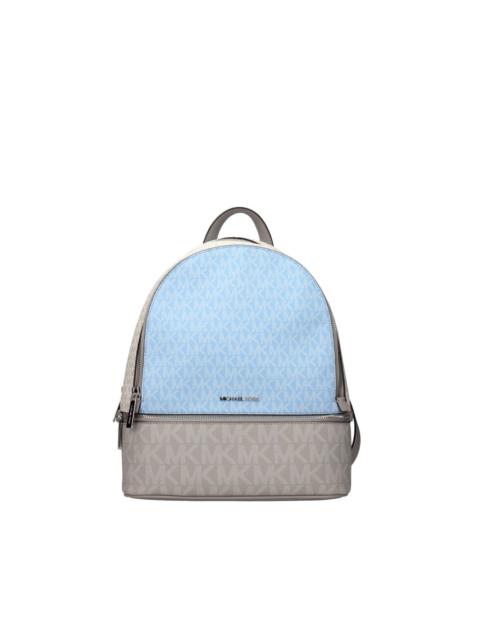 MICHAEL KORS monogram-pattern panelled backpack
