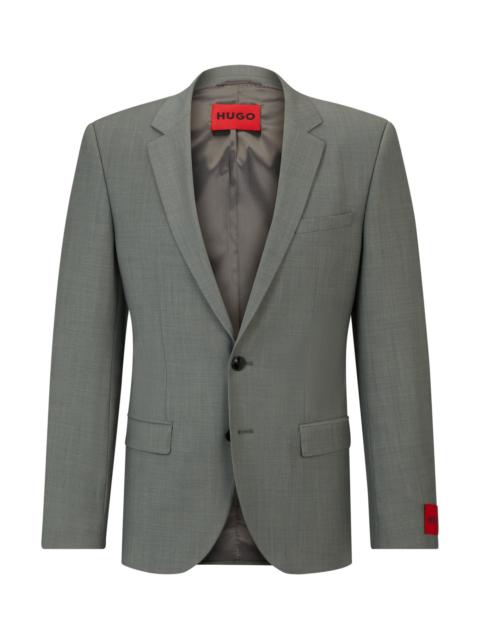 HUGO SLIM-FIT JACKET IN PATTERNED SUPER-FLEX FABRIC