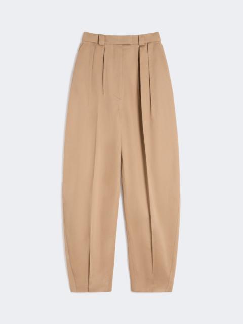 Sportmax IDONEO Oversized gabardine trousers - BISCUIT