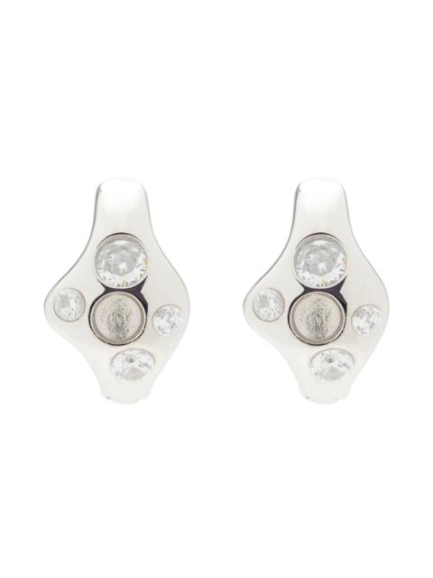 Collina Strada SILVER CLEAR BAT EARRINGS