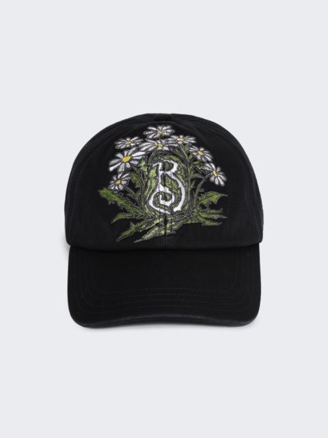 Burberry Daisy B Gabardine Baseball Cap Black