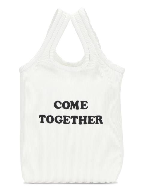 Stella McCartney Come Together Slogan Printed Tote Bag