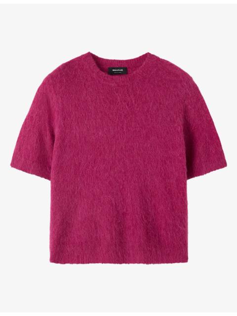WHISTLES Textured Short-Sleeve Alpaca-Blend Jumper
