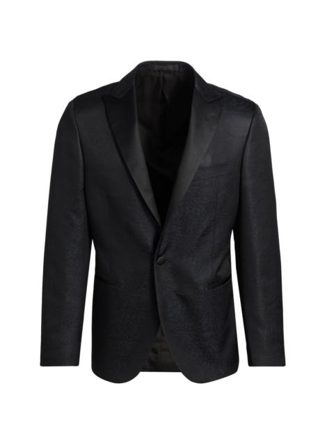 CORNELIANI Men's Wool-Silk Jacquard Sport Jacket - Navy
