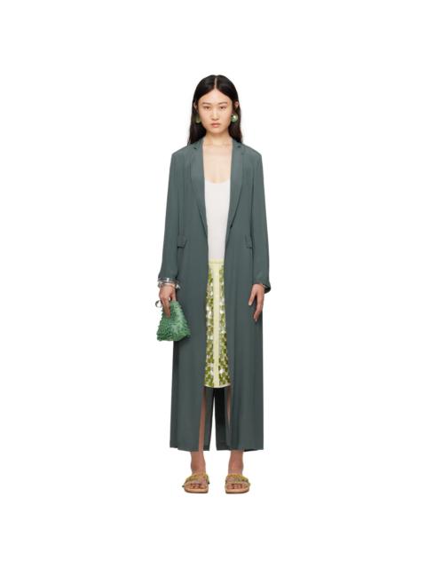 Dries Van Noten Green Bingo Coat