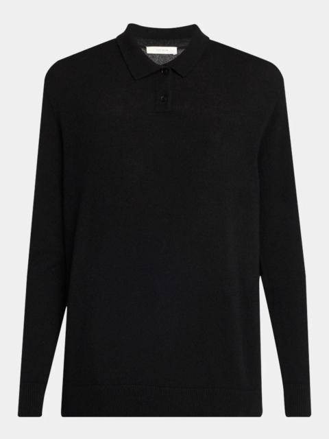 The Row Pashi Cashmere Long-Sleeve Polo Shirt