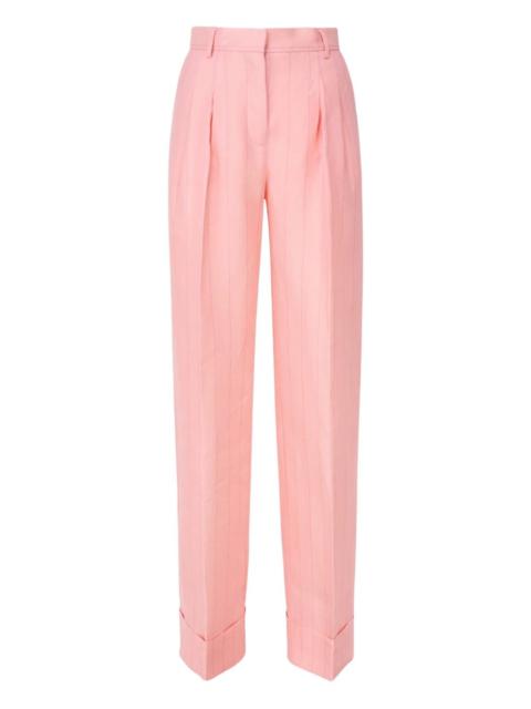 THE ANDAMANE pleated pinstripe tailored trousers