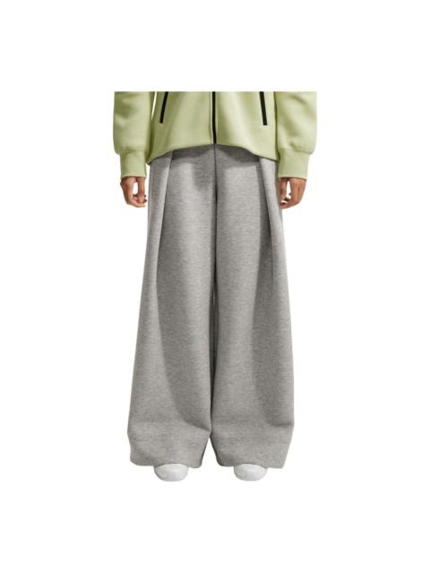 Nike (WMNS) Nike NSW Tech Fleece High-Waisted Pleated Pants Asia Sizing 'Dark Grey Heather' FV8053-063