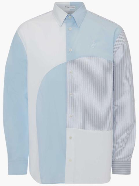 JW Anderson CURVED PATCHWORK CLASSIC FIT SHIRT