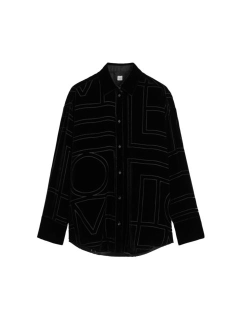 TOTEME Oversized Devoré Shirt black