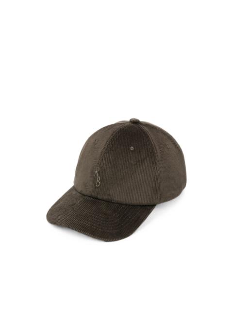 RUSLAN BAGINSKIY corduroy logo-embroidered baseball cap