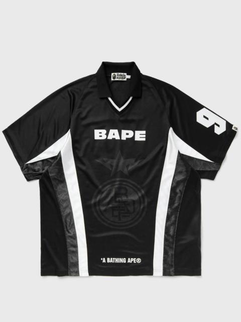 A BATHING APE® MULTI LOGO RELAXED FIT SOCCER JERSEY