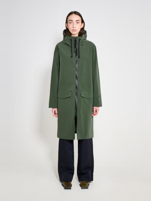 Stutterheim Stockholm Long Patch Raincoat Green