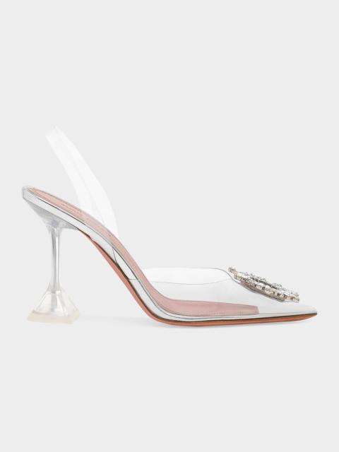 Amina Muaddi Begum 90mm 'Glass' Slingback Pumps