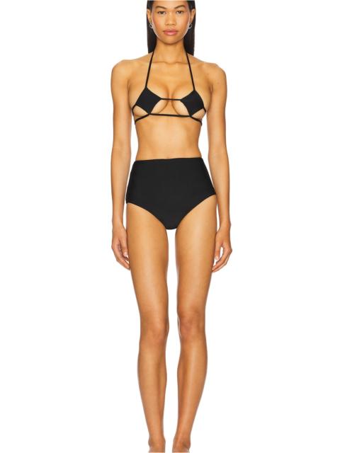 ADRIANA DEGREAS Solid Inamorata High-Waisted Nipple Bikini