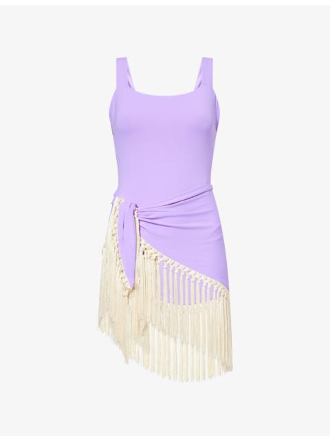 Taller Marmo Square-Neck Mini Lido Swimsuit