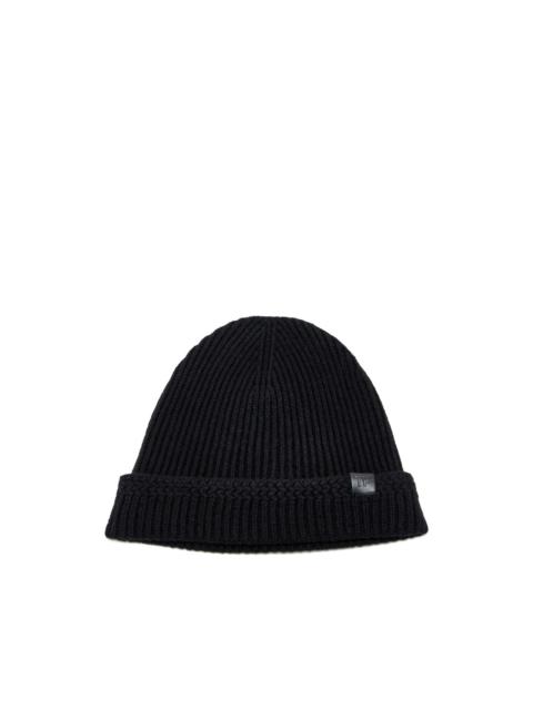 TOM FORD ribbed patch beanie hat