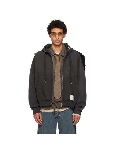 Maison MIHARAYASUHIRO Black Pullover Combined Hoodie