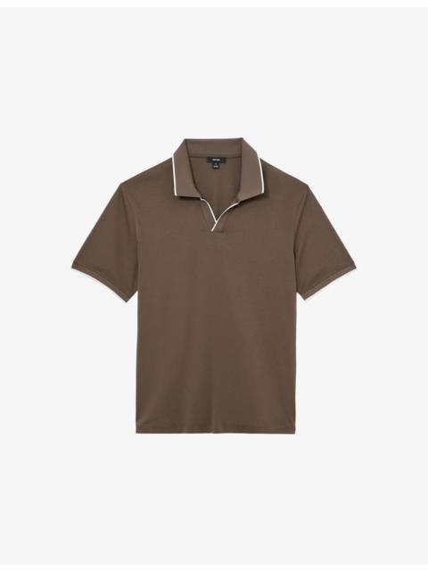 REISS Nico Air-Water Tipped Cotton Polo Shirt