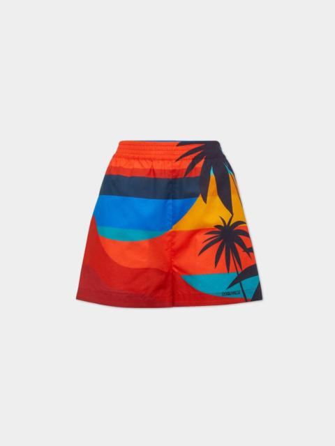 DSQUARED2 SUMMER LOVERS SUNSET BAGGY SHORTS