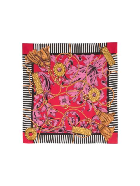 Moschino graphic-print silk scarf