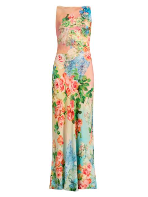 HEMANT & NANDITA Women's Floral Column Maxi Dress - Multi