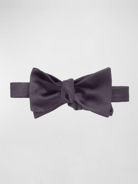 Brunello Cucinelli Basic Solid Silk and Cotton Bow Tie