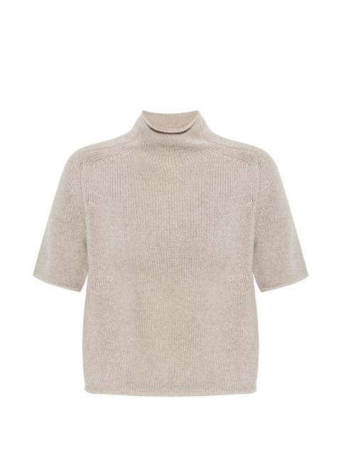 LISA YANG ribbed short-sleeve knitted top