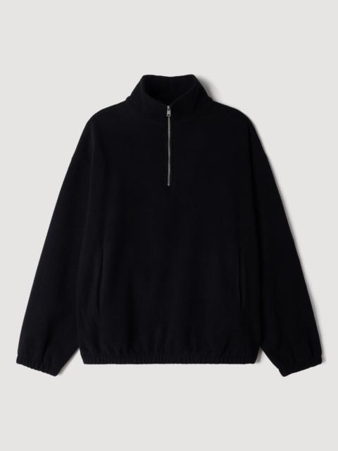 Sandro ZIPPED STANDING COLLAR SWEATSHIRT