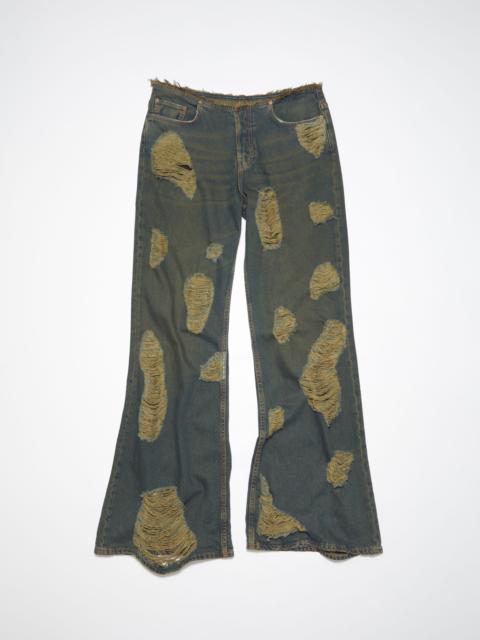 Acne Studios Loose fit distressed jeans - Blue/green